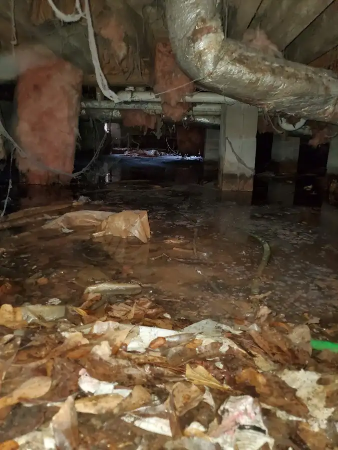 Crawl space flood assessment for Commercial Water Damage Restoration in Van Alstyne